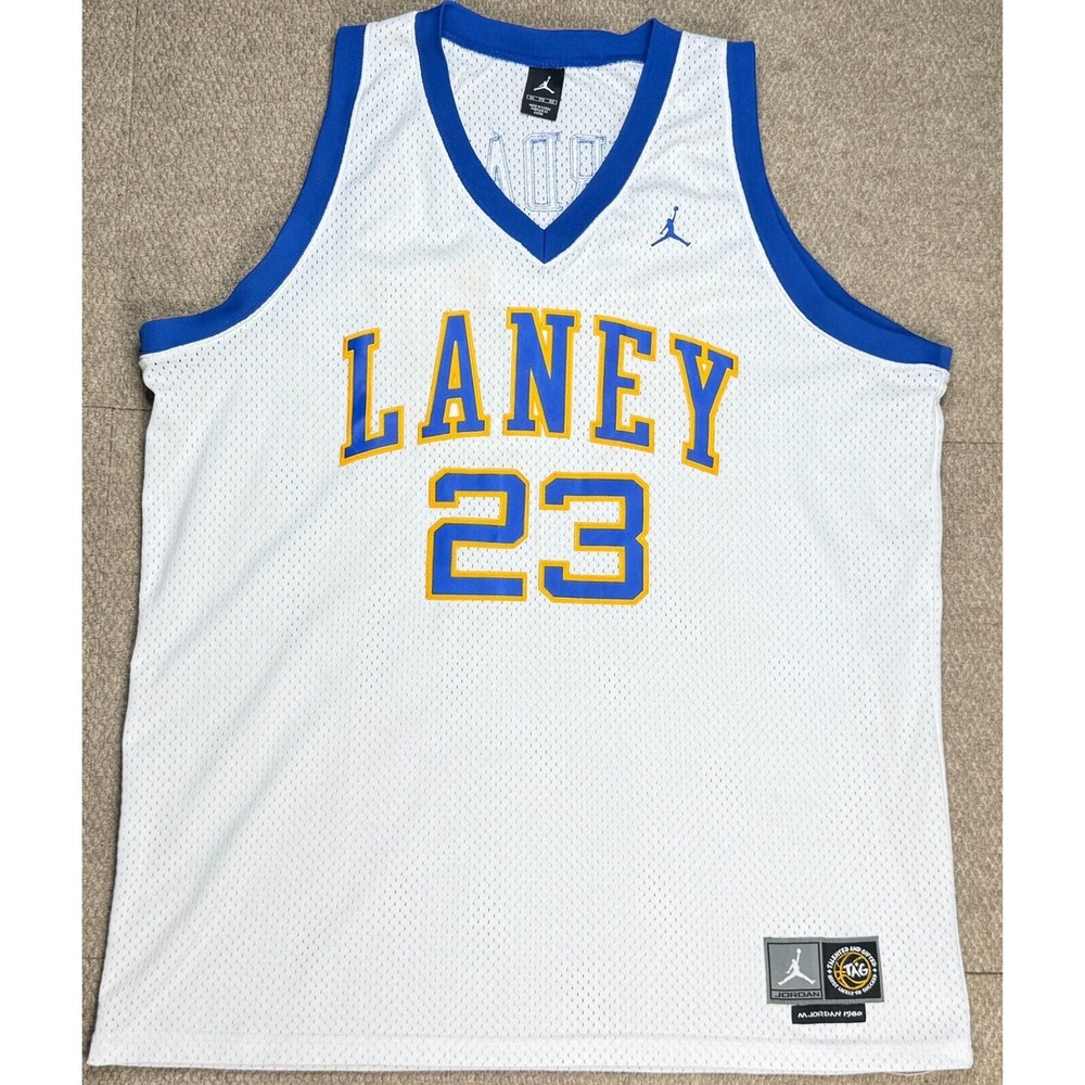 Air Jordan Vtg TAG #23 Michael Jordan 1980 Laney Basketball Jersey Size 3XL
